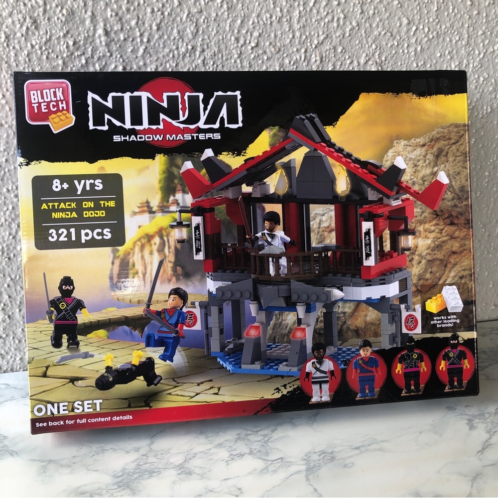 Block Tech Ninja Shadow Master Attack on the Ninja Dojo 321 8+ years NIB NEW
